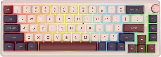 Alt view image 2 of 7 - RK ROYAL KLUDGE Kzzi K68 Three-mode Mechanical Keyboard Wireless Bluetooth Wired Rgb Gasket Structure Customized Lightweight Portable Keyboard