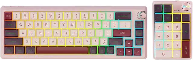 Main image of RK ROYAL KLUDGE K68 Pro Gaming Keyboard, Layout Compact Wireless Mechanical Keyboard, Gasket Hot Swappable Custom BT 5.0/2.4G/USB-C Office Keyboard for Windows Mac Linear Switch