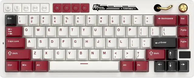 Alt view image 7 of 7 - RK ROYAL KLUDGE M65 Wireless RGB Mechanical Keyboard with Volume Knob Tri-Mode 2.4G/USB-C/BT Gasket Mounted 60% Gaming Keyboard with 66Keys PBT Keycaps QMK/VIA Hot Swappable Cream Switch