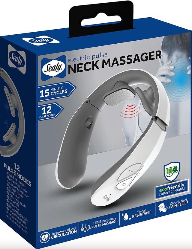 Sealy Electronic Pulse Neck Massager with 12 Pulse Modes 