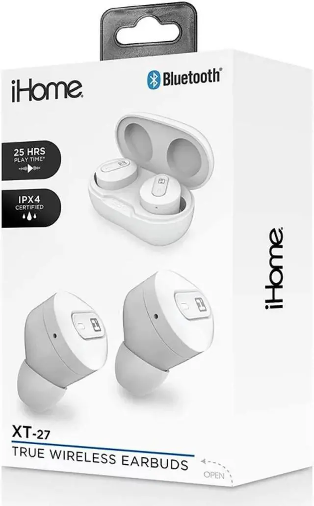 Alt view image 2 of 3 - XT-27 Bluetooth Rechargeable Earphones with Microphone and Touch Control White (BE-212-WT)