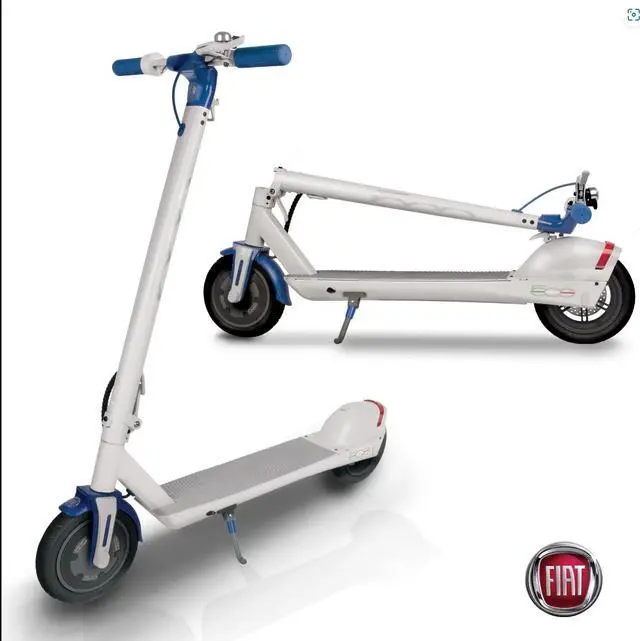 Main image of Fiat Folding Electric Scooter for Adults ? Up to 20 Mile Range, 15.5 MPH Top Speed with Phone Holder, Lights, & Bell ? Blanco White Ice