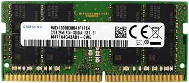 Main image of Samsung 32GB (1x32GB) DDR4 3200 MHz PC4-25600 SODIMM 2Rx8 CL22 1.2v 260-PIN Laptop Notebook Memory Module RAM Upgrade M471A4G43AB1-CWE Adamanta