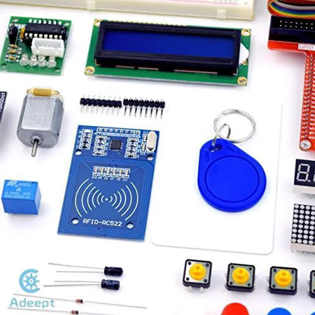 Alt view image 4 of 5 - Adeept RFID Starter Kit for Raspberry Pi 4 3 Model B+ B, Stepper Motor, ADXL345, 40-pin GPIO Extension Board, Solderless Breadboard, C and Python Code, Beginners Learning Kit with 140 Pages Guidebook