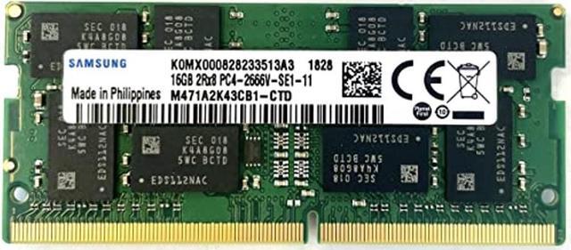 Main image of Samsung 16GB DDR4 PC4-21300, 2666MHZ, 260 PIN SODIMM, 1.2V, CL 19 laptop ram memory module
