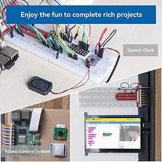 Alt view image 4 of 5 - SunFounder Raspberry Pi Ultimate Starter Kit for Raspberry Pi 4B 3B+ 400 with PiCrawler AI Robot kit for Raspberry Pi
