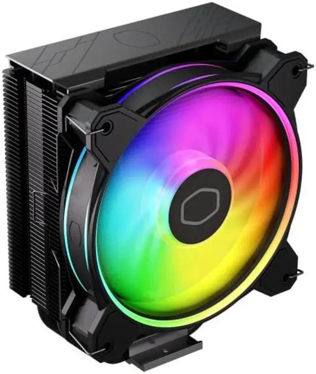 Main image of Cooler Master Hyper 212 Halo Black CPU Air Cooler, MF120 Halo2 Fan, Dual Loop ARGB, Aluminum Top Cover, 4 Copper Heat Pipes, 154mm (H) for AMD Ryzen AM5/AM4, Intel LGA1700/1200 (RR-S4KK-20PA-R1)