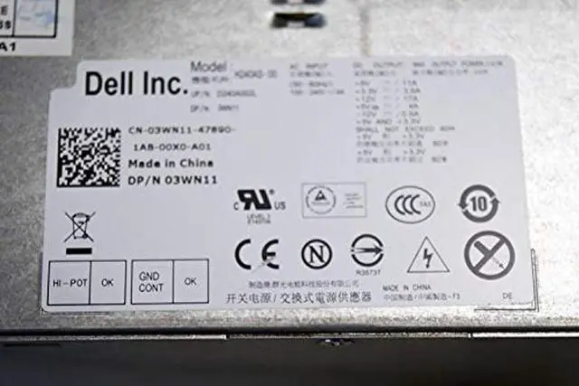 Alt view image 4 of 5 - Dell 240W Watt 3WN11 H240AS-00 2TXYM 709MT Power Supply Unit