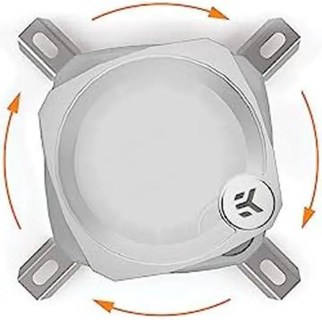 Alt view image 4 of 5 - EK Nucleus AIO CR240 Lux White D-RGB All-in-One Liquid CPU Cooler with EK FPT Fans, Water Cooling Computer Parts, 120mm Fan, Compatible with Latest Intel & AMD CPUs