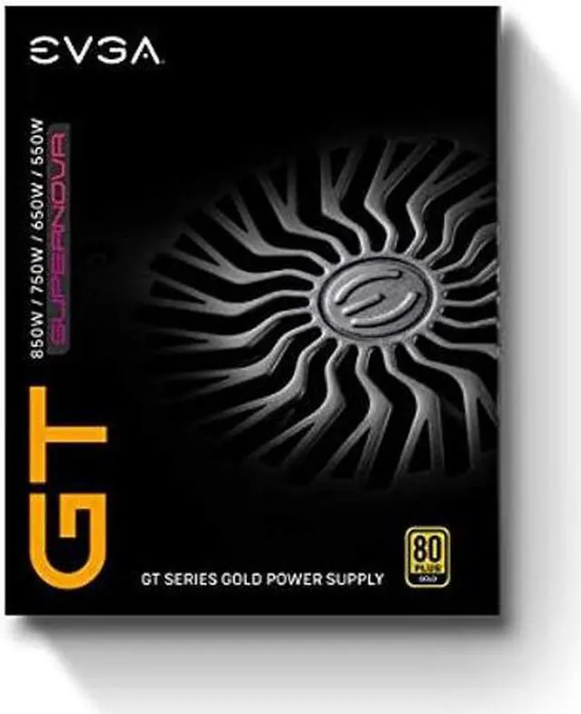 Alt view image 2 of 5 - EVGA SuperNOVA 850 GT, 80 Plus Gold 850W, Fully Modular, Auto Eco Mode with FDB Fan, 7 Year Warranty, Includes Power ON Self Tester, Compact 150mm Size, Power Supply 220-GT-0850-Y1