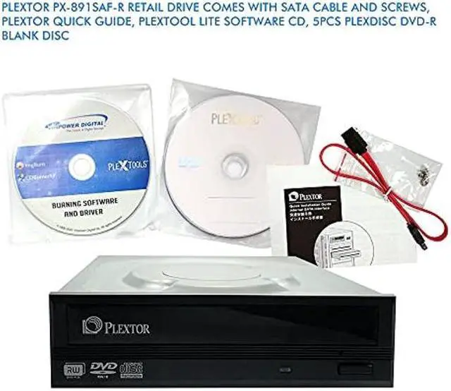Alt view image 2 of 5 - Digital Plextor PlexWriter PX-891SAF-R 24X SATA DVD +/- RW Dual Layer Burner Drive (Retail Pack)