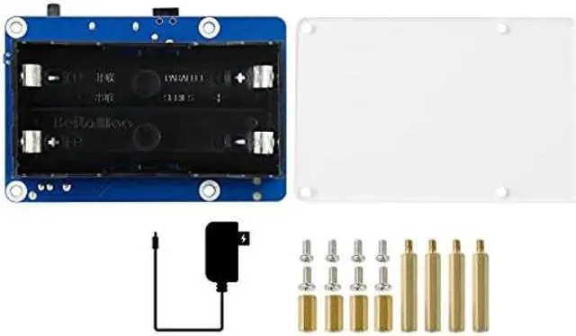 Main image of Waveshare UPS HAT (B) for Raspberry Pi 5V Uninterruptible Power Supply 5A High Current with Pogo Pins Connector