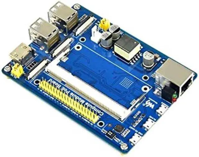 Alt view image 4 of 5 - waveshare Compute Module IO Board with PoE Feature Composite Breakout Board for Developing with Raspberry Pi CM3 / CM3L / CM3+ / CM3+L