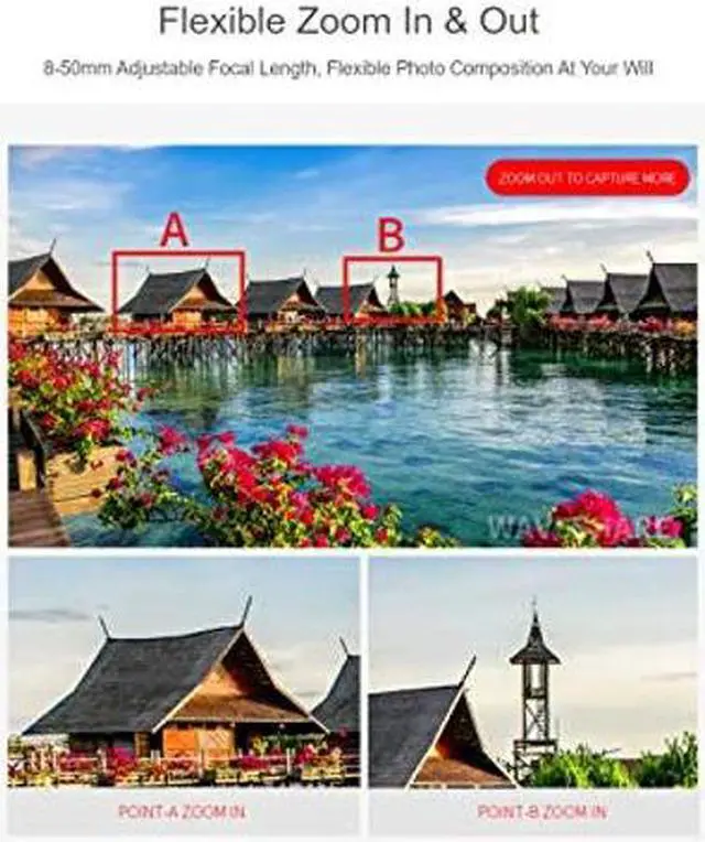 Alt view image 3 of 5 - Waveshare Industrial Zoom Lens 8-50mm Adjustable Focal Length with Adjustable Angle of View C-Mount Compatible with Raspberry Pi HQ Camera