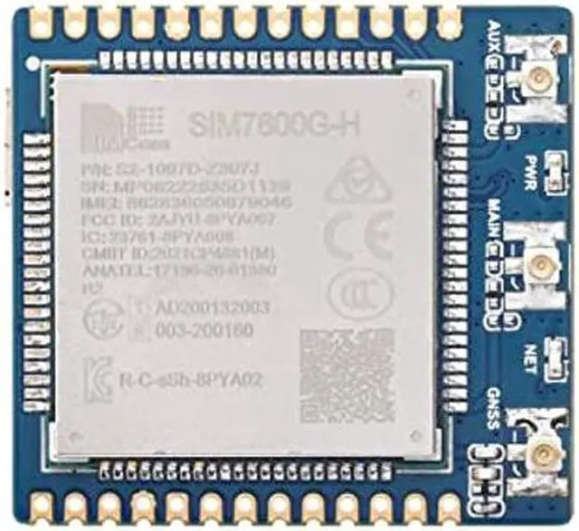 Main image of Waveshare SIM7600G-H 4G Communication Module, Multi-Band Support, Compatible with 4G/3G/2G, with GNSS Positioning-Standard Version