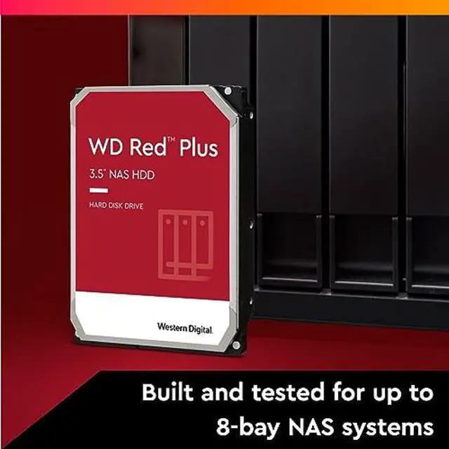 Alt view image 3 of 5 - Western Digital 1TB WD Red Plus NAS Internal Hard Drive HDD - 5400 RPM, SATA 6 Gb/s, CMR, 64 MB Cache, 3.5" - WD10EFRX