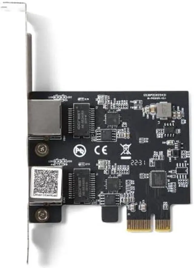 Alt view image 2 of 5 - 2.5G PCIe Network Adapter NIC Card, RTL8125B 2.5Gbps/1Gbps/100Mbps PCIe Gigabit Network Card NIC for Gaming/Office, Support Windows/Linux