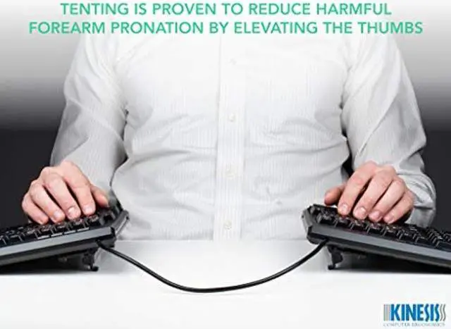 Alt view image 2 of 5 - Kinesis VIP3 Pro Premium - Tenting with Palm Supports for Freestyle Pro (AC925)