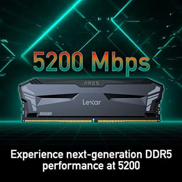 Alt view image 3 of 5 - Lexar ARES 32GB (2x16GB) DDR5 RAM 5200MHz CL38 Desktop Memory (Gray) LD5CU016G-R5200GD2A -  Exclusive