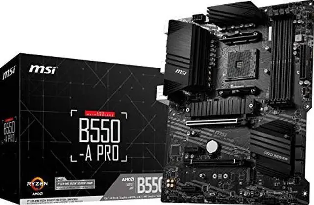 Main image of MSI B550-A PRO ProSeries Motherboard (AMD AM4, DDR4, PCIe 4.0, SATA 6Gb/s, M.2, USB 3.2 Gen 2, HDMI/DP, ATX)