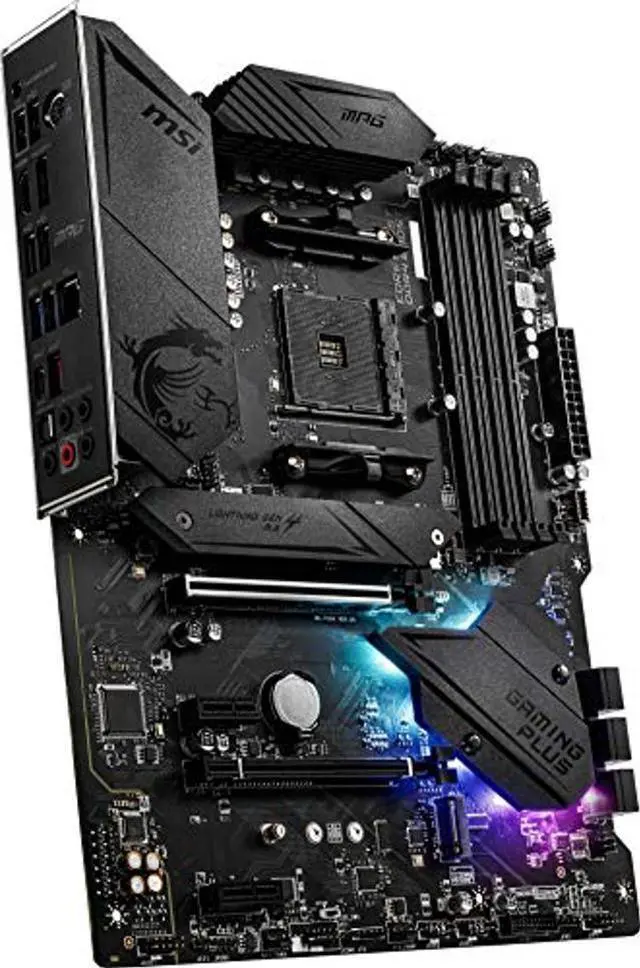 Alt view image 5 of 5 - MSI MPG B550 GAMING PLUS Gaming Motherboard (AMD AM4, DDR4, PCIe 4.0, SATA 6Gb/s, M.2, USB 3.2 Gen 2, HDMI/DP, ATX)
