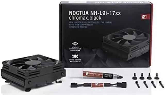 Alt view image 4 of 5 - Noctua NH-L9i-17xx chromax.Black, Premium Low-Profile CPU Cooler for Intel LGA1700 (Black)