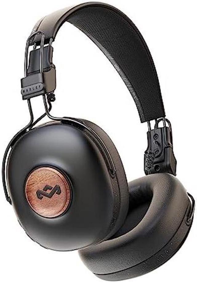 House of Marley Positive Vibration Frequency Over Ear Wireless Headphones with Microphone Wireless Bluetooth Connectivity 34 Hours of Playtime and Quick Charge Technology Signature Black Newegg