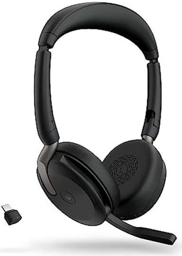 Main image of Jabra Evolve2 65 Flex Wireless Stereo Headset - Bluetooth, Noise-Cancelling ClearVoice Technology & Hybrid ANC - Certified for Microsoft Teams - Black