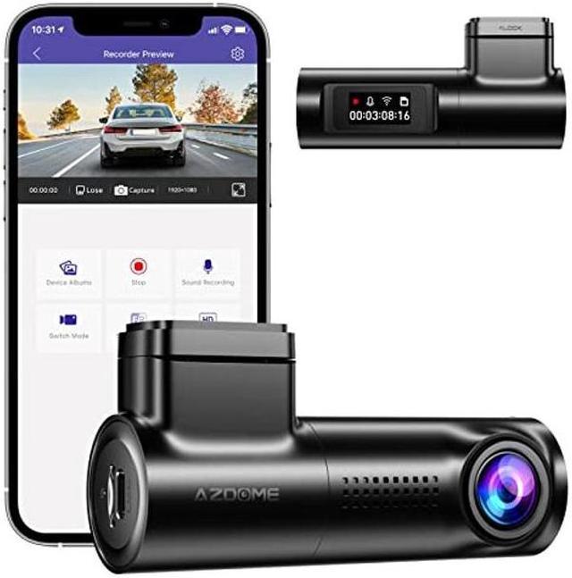 AZDOME M330 1080P FHD Dash Cam, Built-in WiFi Dashcams for Cars, Voice  Control Car Camera, 0.96 Screen, Super Capacitor, Night Vision, G-Sensor,  Parking Monitor, Loop Recording 