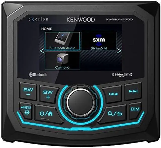 Alt view image 2 of 5 - KENWOOD KMR-XM500 EXCELON Marine Guage Receiver Weatherproof, 2.7 Inch LCD, Built in Amplifer, Bluetooth, Digital Media MP3 Player, No CD Player, USB Port, AM/FM/Weather Band Tuner, Rear Camera Input