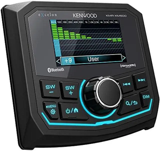 Alt view image 3 of 5 - KENWOOD KMR-XM500 EXCELON Marine Guage Receiver Weatherproof, 2.7 Inch LCD, Built in Amplifer, Bluetooth, Digital Media MP3 Player, No CD Player, USB Port, AM/FM/Weather Band Tuner, Rear Camera Input