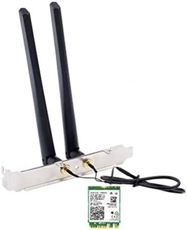 Main image of AX210NGW DTK WiFi Card WiFi 6E Supports 6GHz, 2230, 2x2 AX+BT 5.3+Tri-Band, Includes RF Cable (11 inch), 5dBi High Gain Antennas and Low-Profile Brackets
