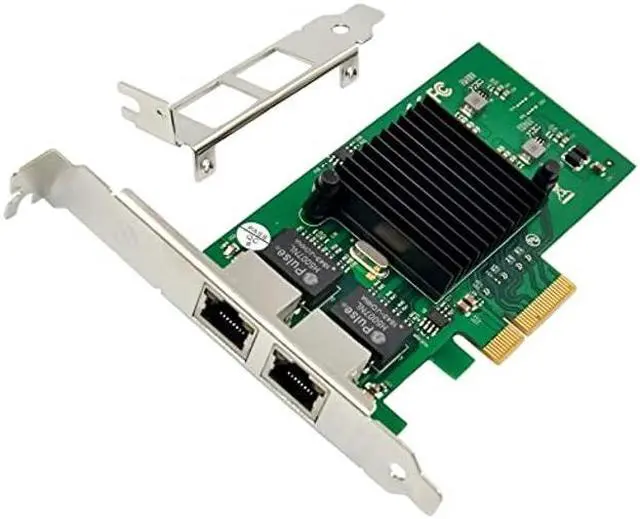 Main image of Dual-Port PCIe X4 Gigabit Network Card 1000M PCI Express Ethernet Adapter with Intel 82576 Two Ports LAN NIC Card for Support PXE SR-IOV for Windows/Windows Server/Linux/Freebsd/DOS with Low Profile