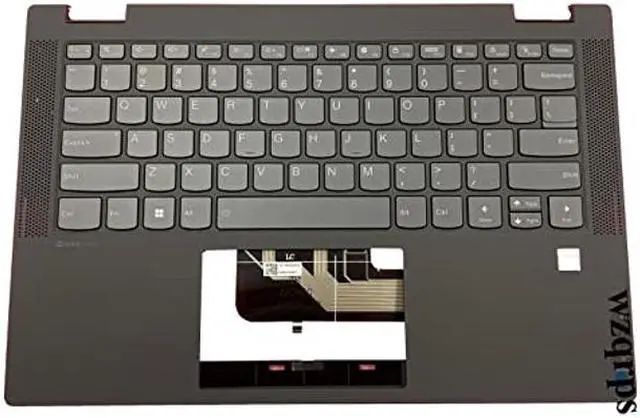 Main image of wzqrps Replacement Laptop Upper Case Palmrest Backlit Keyboard Touchpad Assembly Part for Le novo Flex 5-14IIL05 ARE05 ITL05 5CB0Y85490 Gray