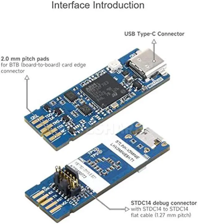 Alt view image 3 of 5 - STLINK-V3MINIE Stand-Alone in-Circuit Debugger and Programmer for STM32 Onboard JTAG SWD Interface Connector Based on MCU Arm Cortex-M STM32 32-bit Microcontroller @XYGStudy