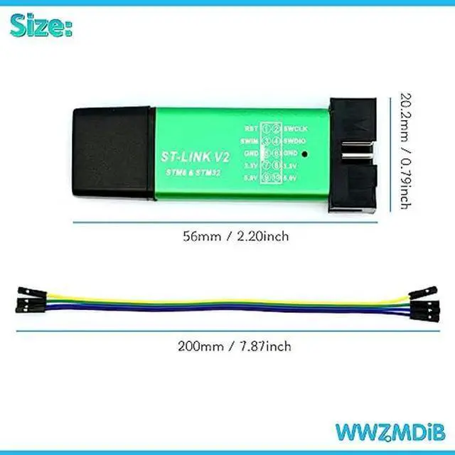 Alt view image 3 of 5 - WWZMDiB ST-Link V2 Emulator Downloader Programmer Support STM32 SWD and STM8 Swim (Random Color) (5Pcs(Random Color))