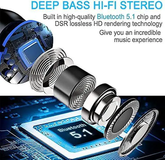 Alt view image 2 of 5 - Wireless Earbuds, Bluetooth 5.1 Earbuds with 140H Playtime, Bluetooth Headphones Noise Cancelling Stereo Bass Wireless Earphones in Ear with Mic, USB-C Charging Case, IP7 Waterproof Headset for Sports