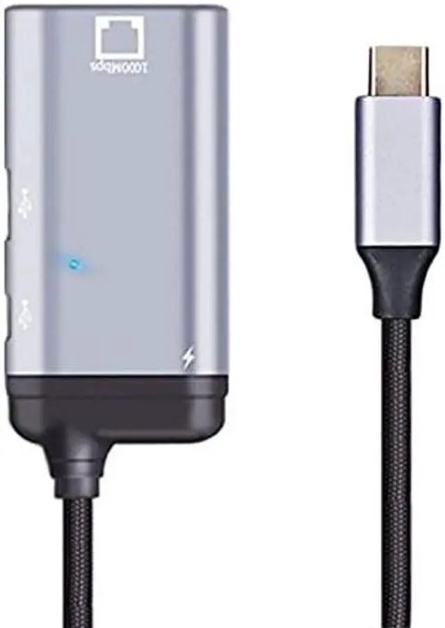Alt view image 4 of 4 - Chenyang CY USB3.1 Type-C USB-C to 1000Mbps Gigabit Ethernet Network LAN Adapter with Type-C Female PD Power Port for Tablet Phone Laptop
