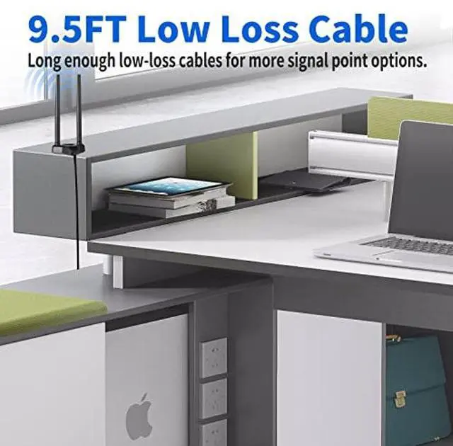 Alt view image 4 of 5 - Dual Band WiFi 2.4GHz 5GHz 5.8GHz RP-SMA Male WiFi Antenna with Magnetic Base for PC Desktop Computer PCI-E WiFi Network Card USB WiFi Adapter Bluetooth Card Wireless Router, Eifagur