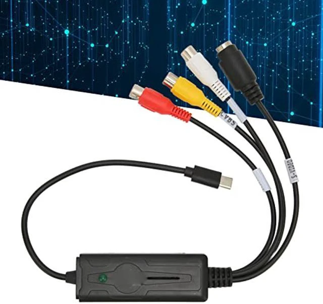 Alt view image 4 of 5 - USB C Audio Video Capture Card, RCA to USB Converter Adapter, Support AV/S Video Input, NTSC and PAL, for PC Windows 7/8/8.1/10/Vista/XP/OS X