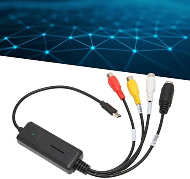 Alt view image 5 of 5 - USB C Audio Video Capture Card, RCA to USB Converter Adapter, Support AV/S Video Input, NTSC and PAL, for PC Windows 7/8/8.1/10/Vista/XP/OS X