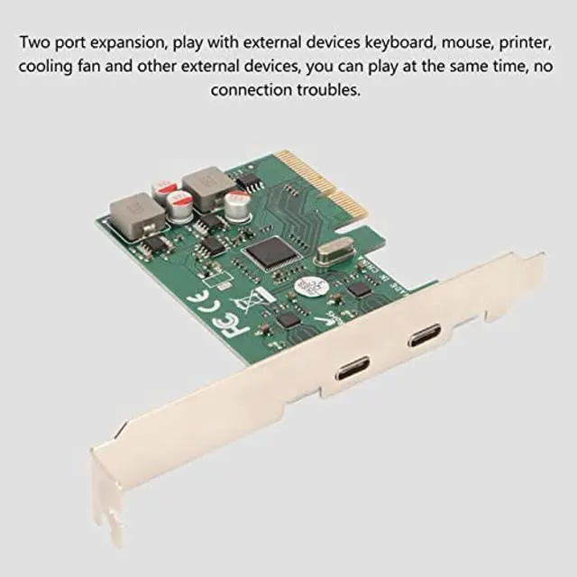 Alt view image 2 of 5 - USB C Asmedia Chipset Expansion Card, PCI Express 4X to USB 3.1 Gen 2 Expansion Card, PCI Expansion Card with Fast Transfer Speed for Windows Linux