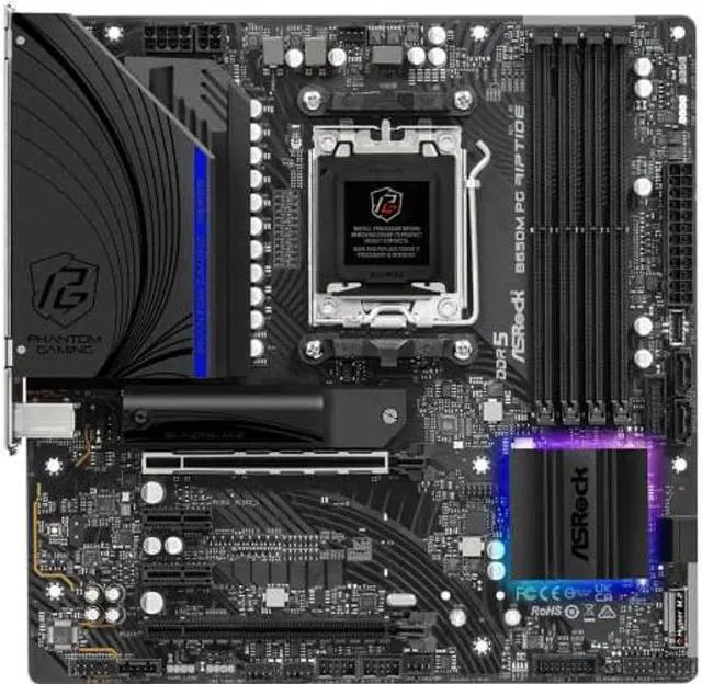 Alt view image 4 of 4 - ASRock B650M PG Riptide AMD Ryzen 7000 Series Processors Motherboard