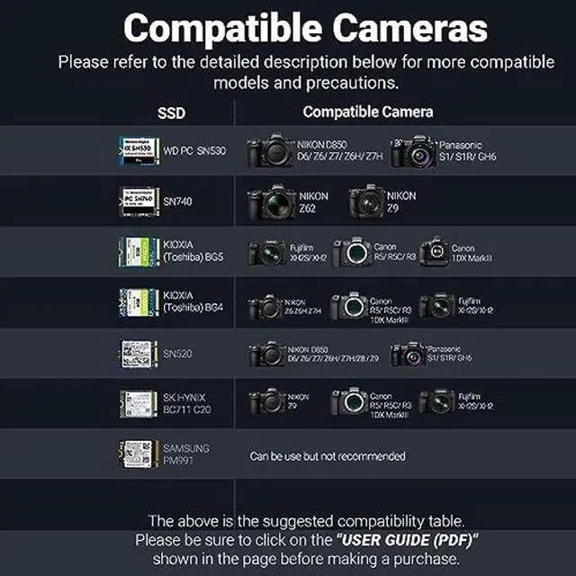 Alt view image 4 of 5 - JEYI CFexpress Type B to NVMe Adapter with Full Aluminium Case, Compatible with D500, D850, D6, Z6, Z7, Z6H, Z7H, Z8, Z9, 1DX MARK3, EOS R5, EOS R5C, EOS R3, S1, S1R, GH6, XH2S, XH2