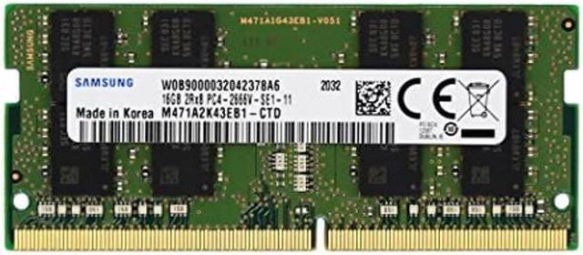 Main image of Samsung 16GB (1x16GB) DDR4 2666MHz PC4-21300 SODIMM 2Rx8 CL19 1.2v 260-PIN Memory Module RAM Laptop Notebook Upgrade M471A2K43CB1-CTD Adamanta