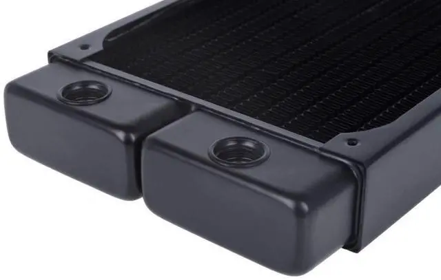 Alt view image 2 of 5 - Alphacool NexXxos ST30 Full Copper 240mm Radiator V.2, 120mm x 2, Dual Fan, Black