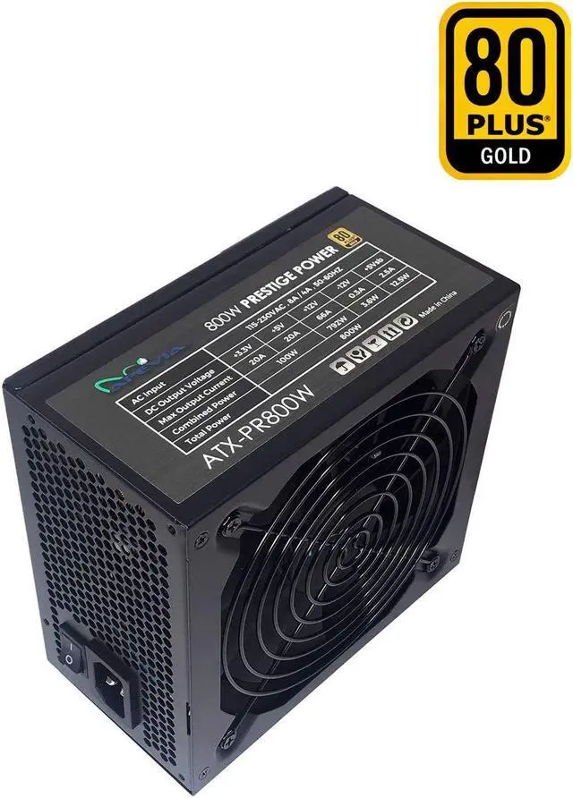 Alt view image 4 of 5 - Apevia ATX-PR800W Prestige 800W 80+ Gold Certified, RoHS Compliance, Active PFC ATX Gaming Power Supply