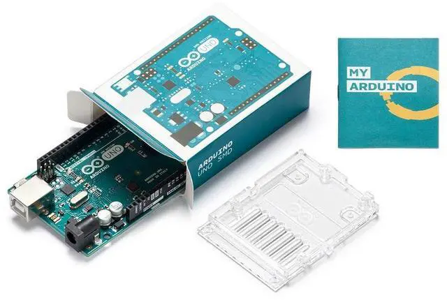 Main image of Arduino Uno Rev3 SMD Microcontroller Board [A000073]  ATmega328P, 16MHz, 32KB Flash, USB & PWM Support, Ideal for DIY Projects, STEM Learning, Robotics, and Prototyping