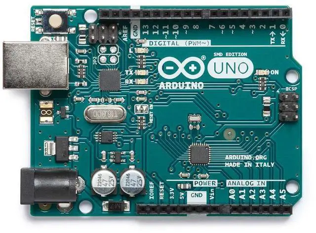 Alt view image 3 of 4 - Arduino Uno Rev3 SMD Microcontroller Board [A000073]  ATmega328P, 16MHz, 32KB Flash, USB & PWM Support, Ideal for DIY Projects, STEM Learning, Robotics, and Prototyping