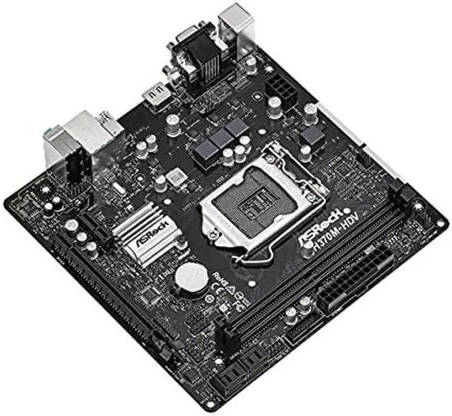 Alt view image 3 of 5 - ASRock H370M-HDV LGA1151/ Intel H370/ DDR4/ SATA3&USB3.2/ Micro ATX Motherboard